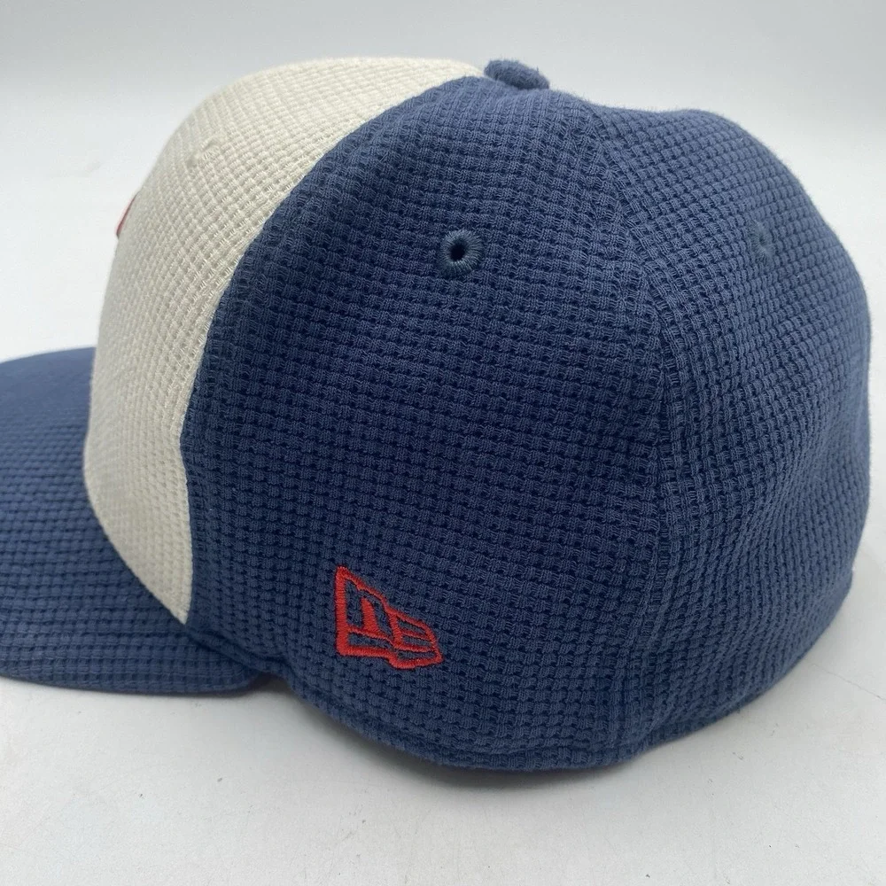Chicago‎ Cubs Hat New Era 59fifty Fitted Size 7 3/4 Blue White Cleaned Flag VGC